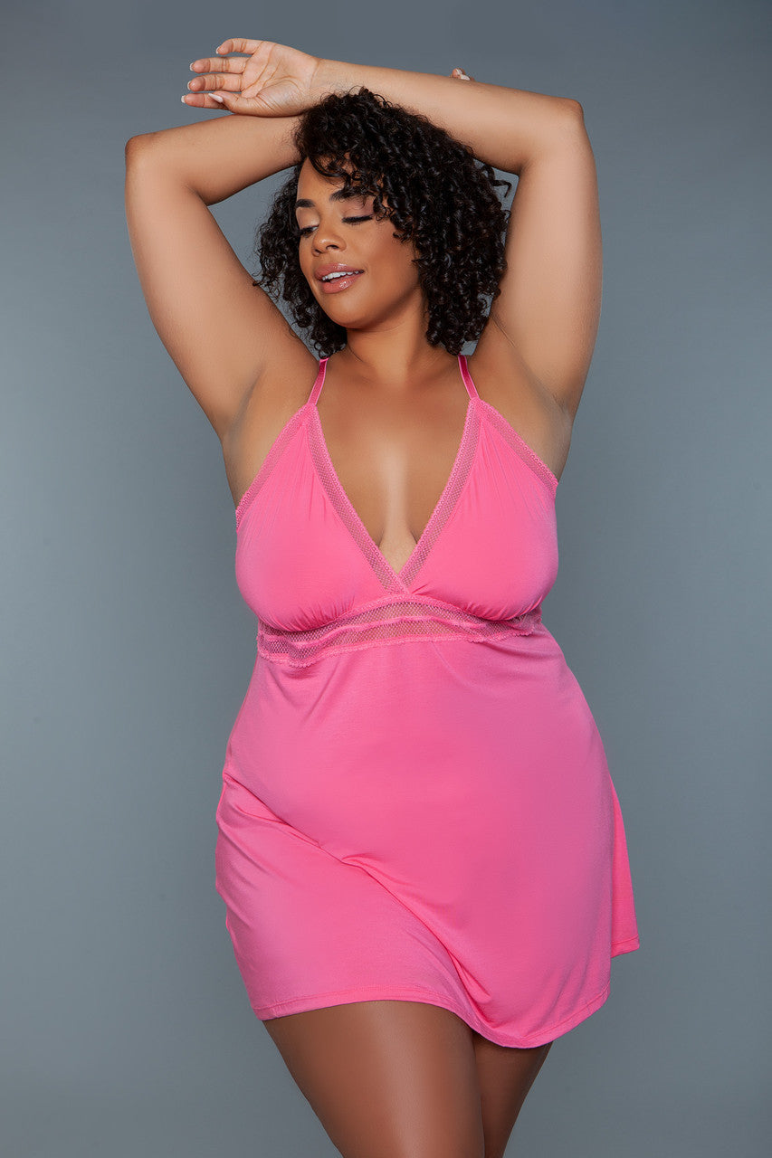 BeWicked Curve Lingerie 2250P Hailee Babydoll Coral