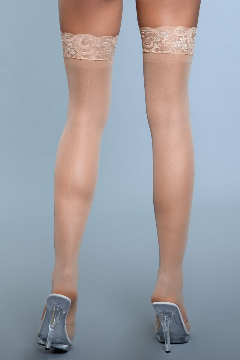 BeWicked Hosiery Nude / O/S 1912 Keep A Secret Thigh Highs Nude