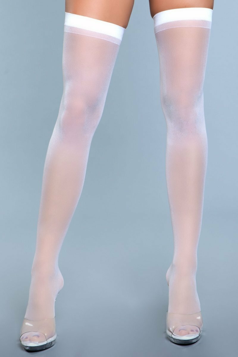 BeWicked Hosiery White / O/S 1918 Best Behavior Thigh Highs White