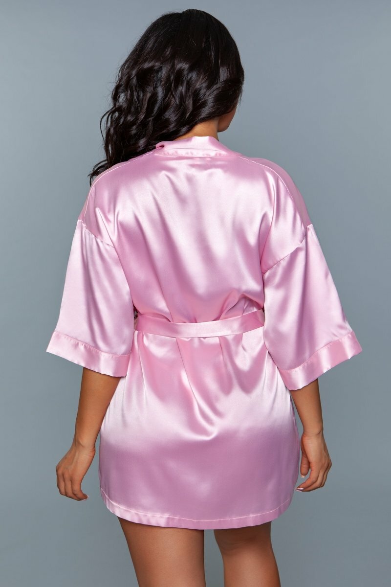 BeWicked Sleepwear 1947 Getting Ready Robe Rose Pink