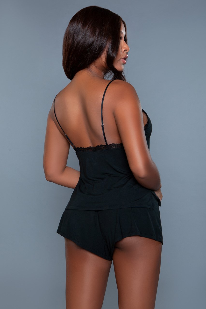 BeWicked Sleepwear Black / 1x Large 2145 Emery Cami and Short Set