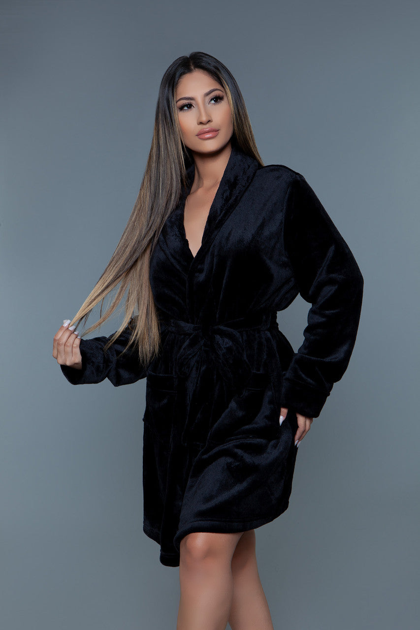 BeWicked Sleepwear Black / 2X/3X 2259 Kaylee Robe