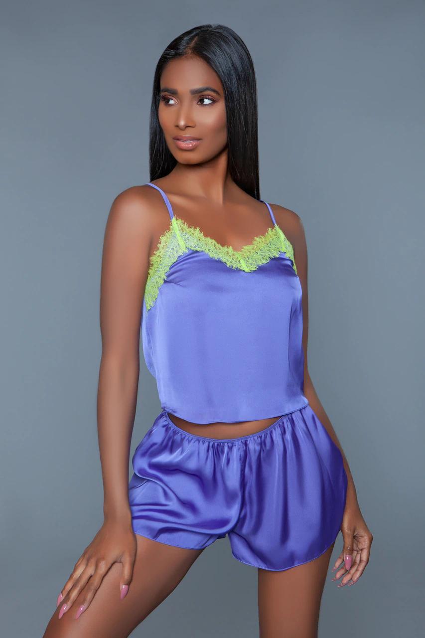 BeWicked Sleepwear Large 2031 Callie Satin Set