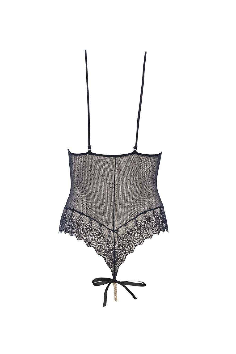 Bracli Geneva sheer pearl thong bodysuit, view 2