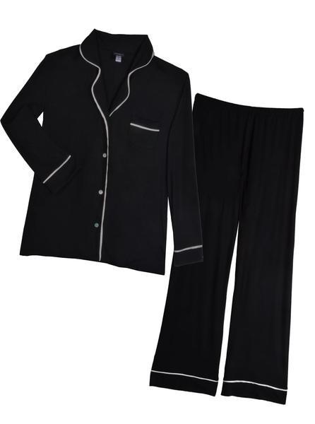 Cosabella L / BLACK IVORY Bella Long sleeve button-down Sexy Pajama Set