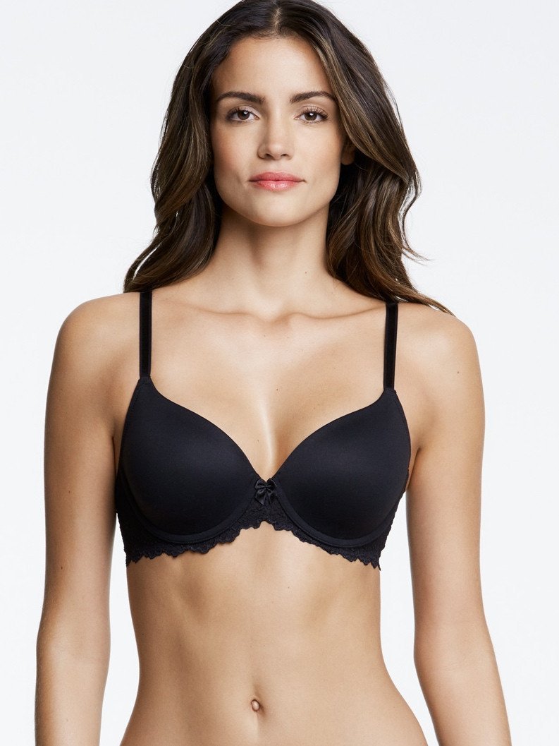 Dominique Bras 30 / A / Black Full Coverage Contour T-Shirt Bra Dominique Plus Size Underwire ComFort Bra 3501