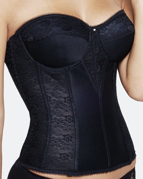 Dominique Bridal Dominique Colette Lace Satin Corset Bridal Bra Low Back Wedding Bustier Plus 8949