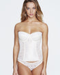 Dominique Bridal Lingerie Corset 32 / A / ivory Torsolette Lace Bridal Corset Bra 8949