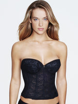 Dominique Corsets and Bustiers 32 / A / black Dominique Lace Longline Bridal Bra 7749
