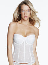 Dominique Corsets and Bustiers 32 / B / bone Dominique Longline Embroidered Corset Wedding Bridal Bra Plus Size 8900