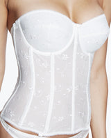 Dominique Corsets and Bustiers Dominique Longline Embroidered Corset Wedding Bridal Bra Plus Size 8900