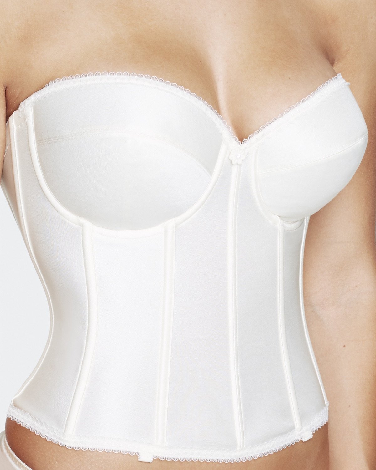 Dominique Corsets and Bustiers Rachelle Satin Longline Bridal Bra 7750