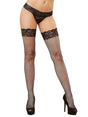DreamGirl Thigh Highs ONE SIZE / BLACK Sexy Fishnet Thigh Highs