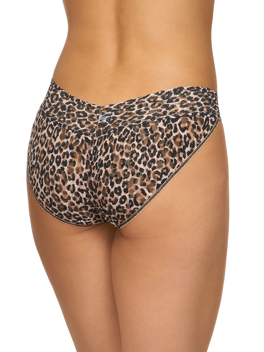 Hanky Panky Panty Brown Blk / S Classic Low Rise Leopard V-Kini Panties