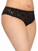 Hanky Panky Plus Size Panties 1X / Black Plus Size Cheeky Bikini Crotchless Panties