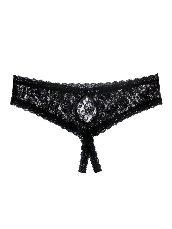 Hanky Panky Plus Size Panties Plus Size Cheeky Bikini Crotchless Panties