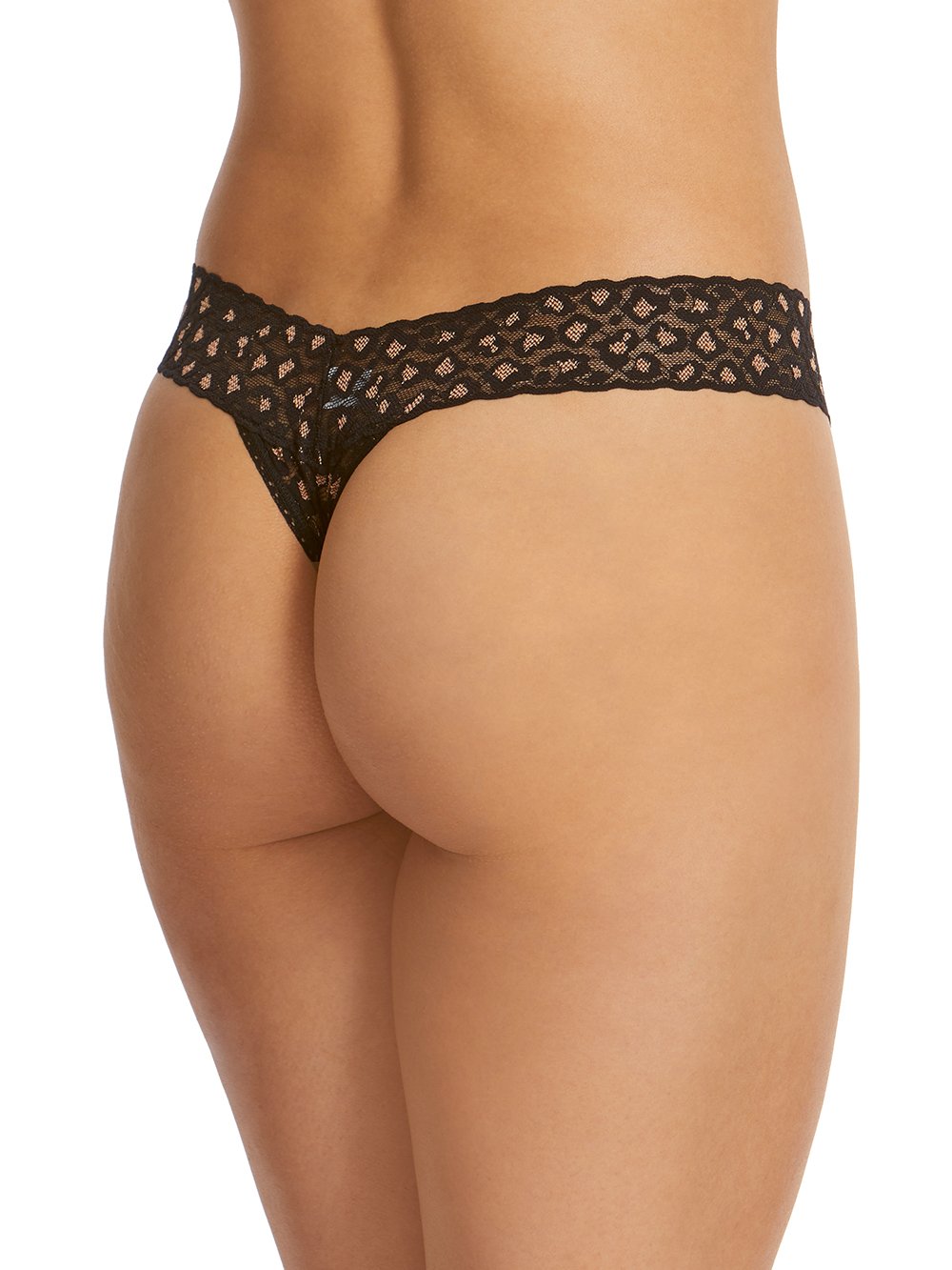 Hanky Panky Thong Blac/Pral / One Size Cross-Dyed Leopard Low Rise Thong