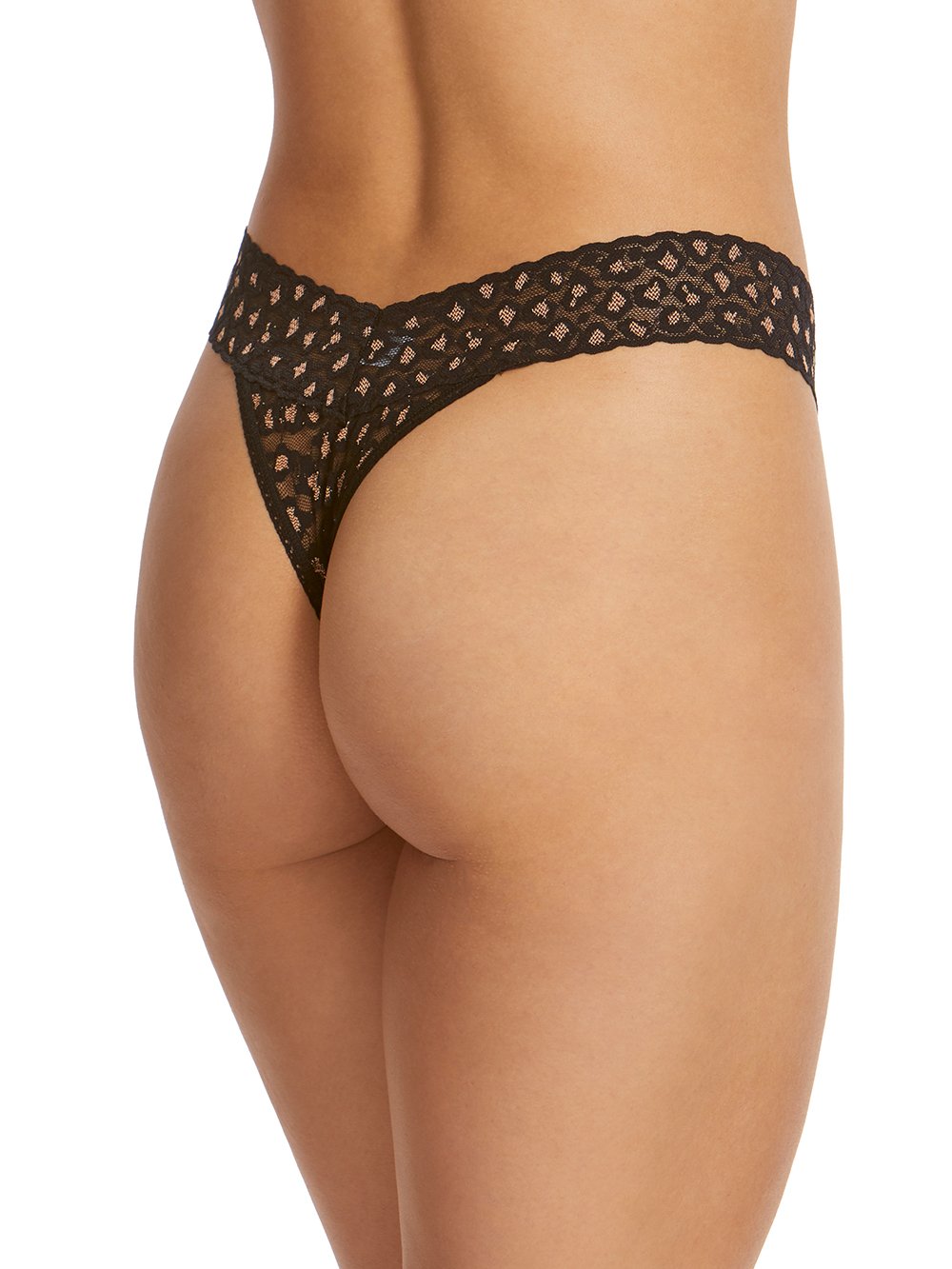 Hanky Panky Thong Blac/Pral / One Size Cross-Dyed Leopard Original Rise Thong