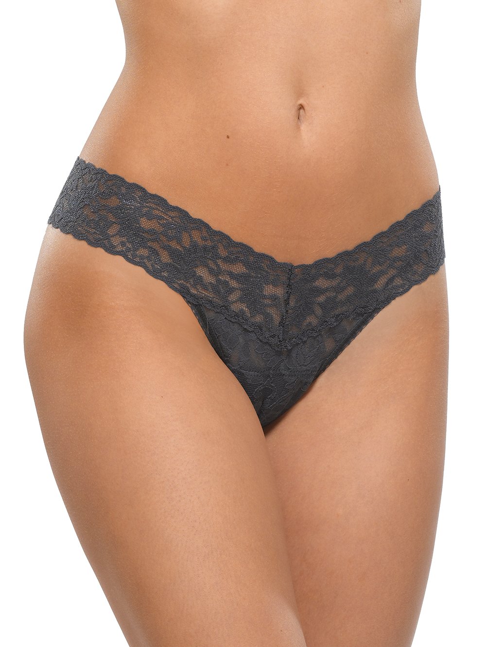 Hanky Panky Thong Granite / One Size Signature Lace Low Rise Thong