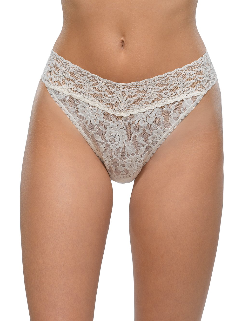 Hanky Panky Thong Ivory / One Size Signature Lace Original Rise Thong