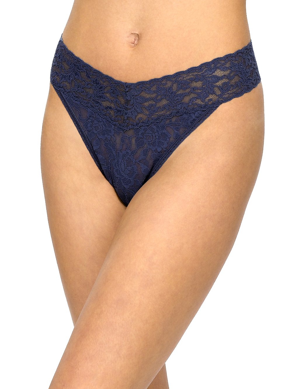 Hanky Panky Thong Navy / One Size Signature Lace Original Rise Thong