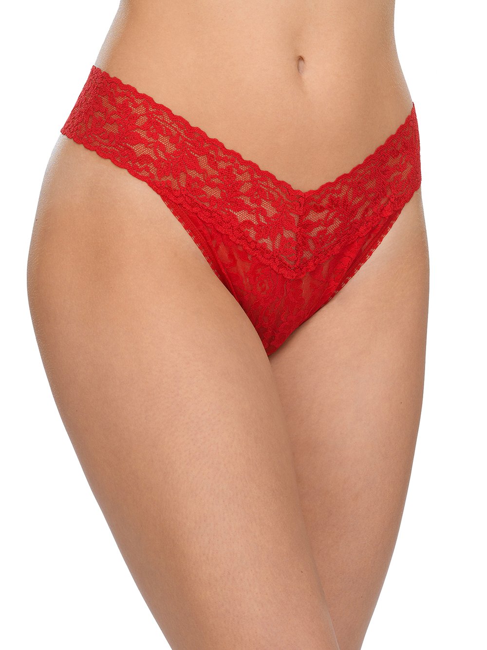 Hanky Panky Thong Red / One Size Signature Lace Original Rise Thong