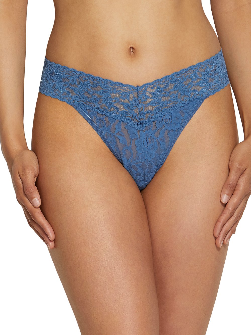 Hanky Panky Thong Stormcloud / One Size Signature Lace Original Rise Thong