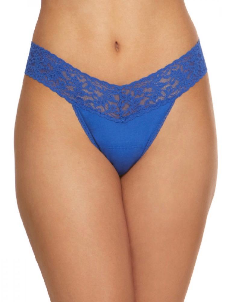 Hanky Panky Thongs ONE SIZE / Atlanties Organic Cotton High Rise Thong Lace Panties