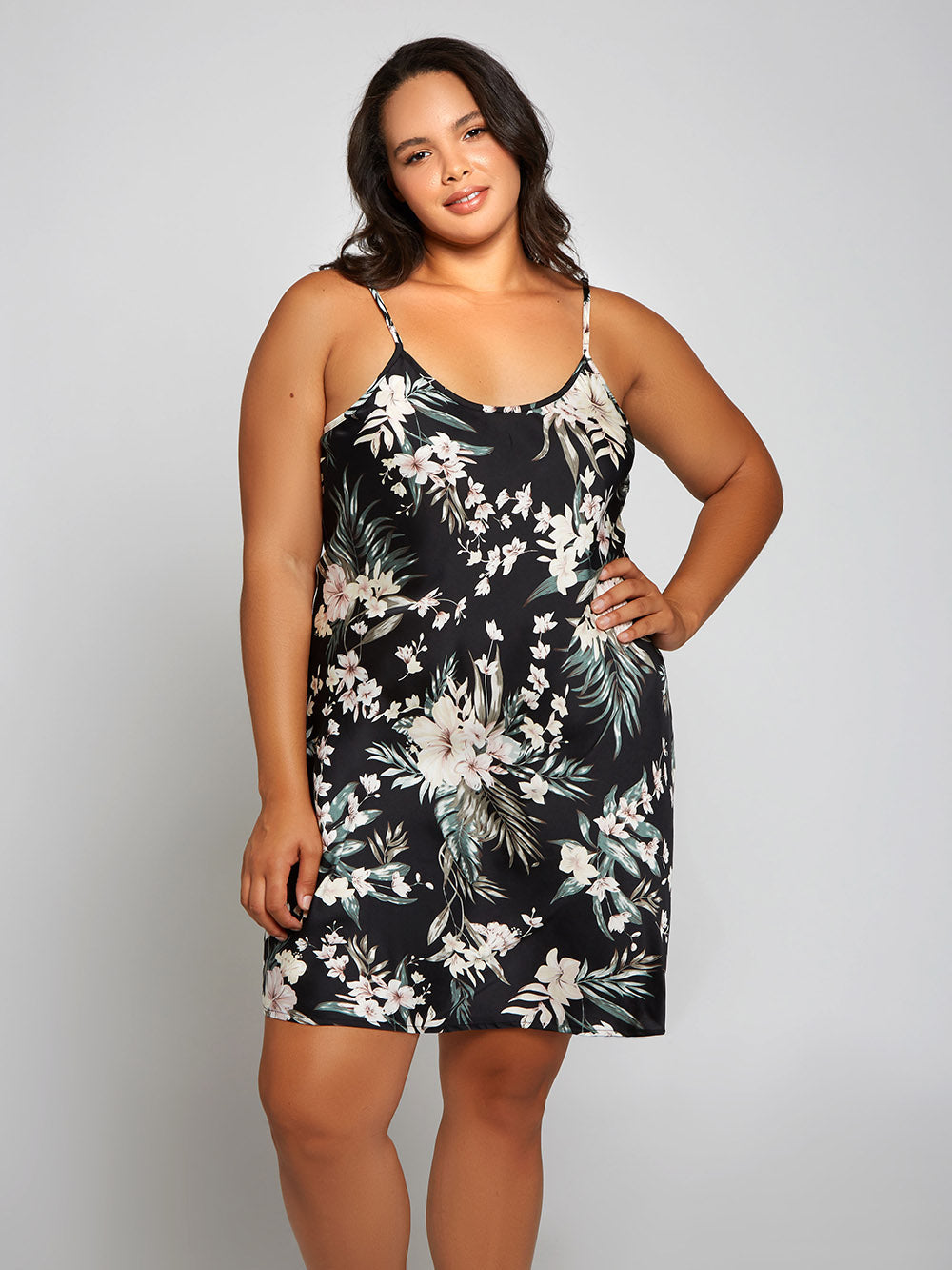 iCollection Chemise Black / 1X Bella Plus Size Chemise