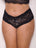 iCollection Lingerie Panties 1/2X / Black Plus Size Pearl Thong by iCollection