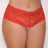 iCollection Lingerie Panties 1/2X / Red Plus Size Pearl Thong by iCollection