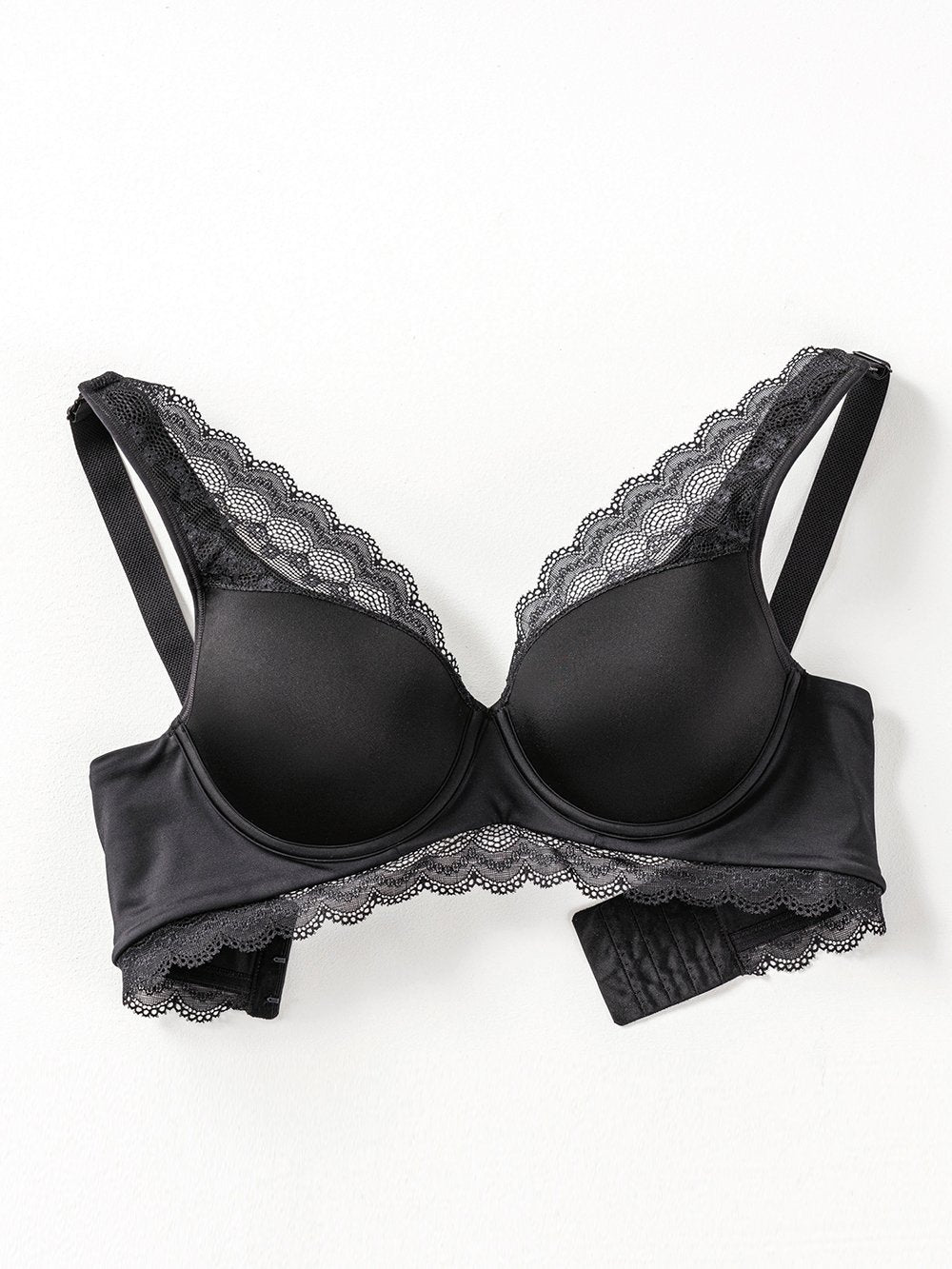 Soft Lightly-Lined Lace Underwire Bra: Deep Coverage Bra - HauteFlair