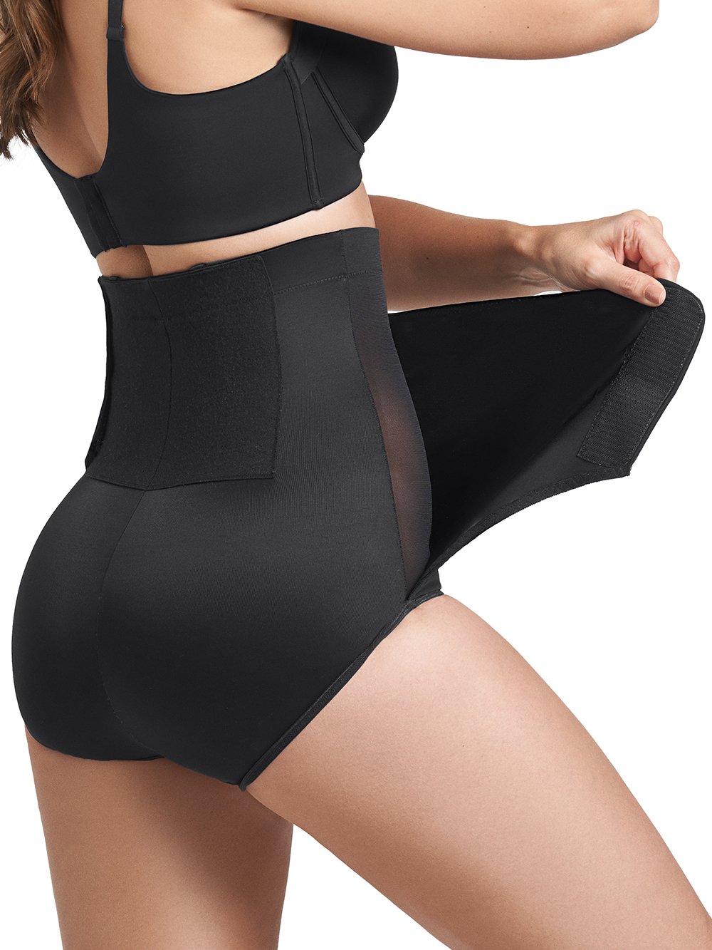 Leonisa Shapewear Black / S High-Waisted Postpartum Belly Wrap Firm Compression Panty