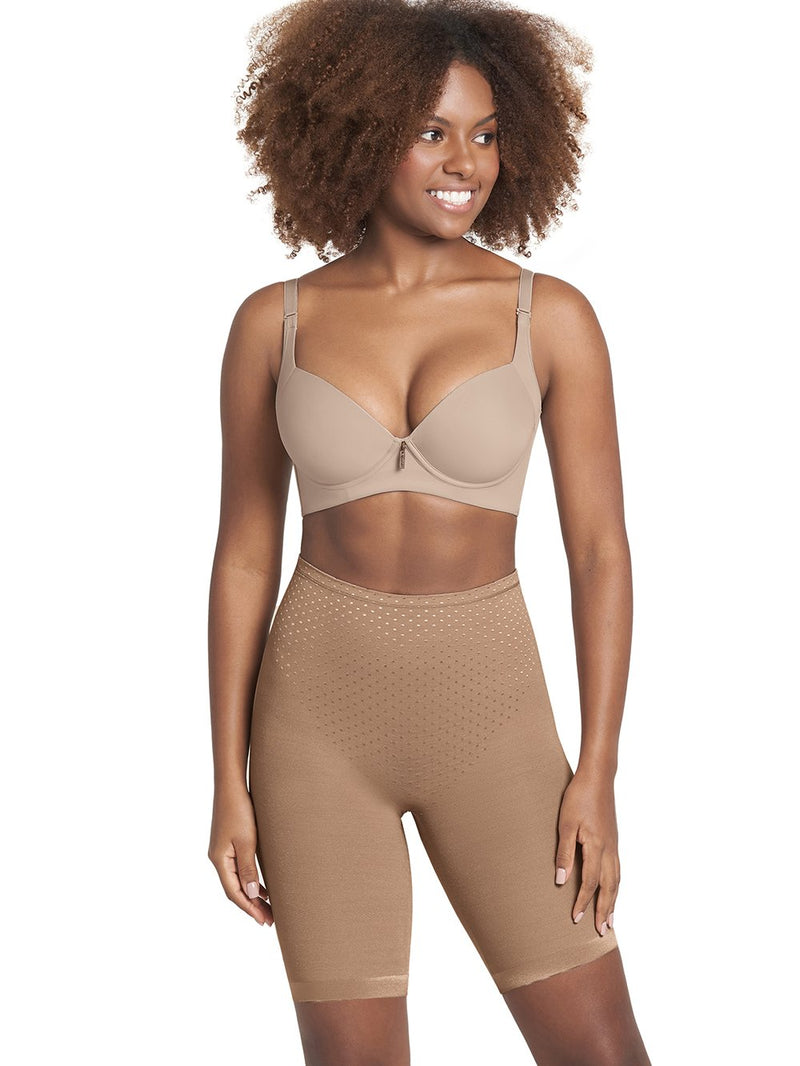 Leonisa Shapewear Brown / S Seamless Luxe Smoothing Slip Shaper Short