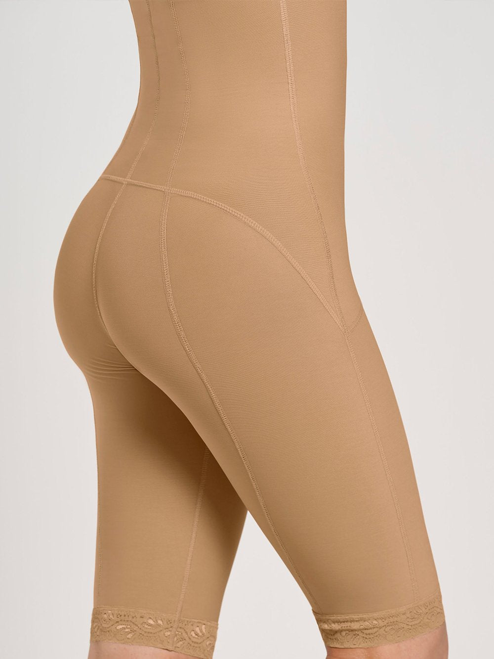 Leonisa Shapewear Knee-Length Body Shaper with Firm Compression