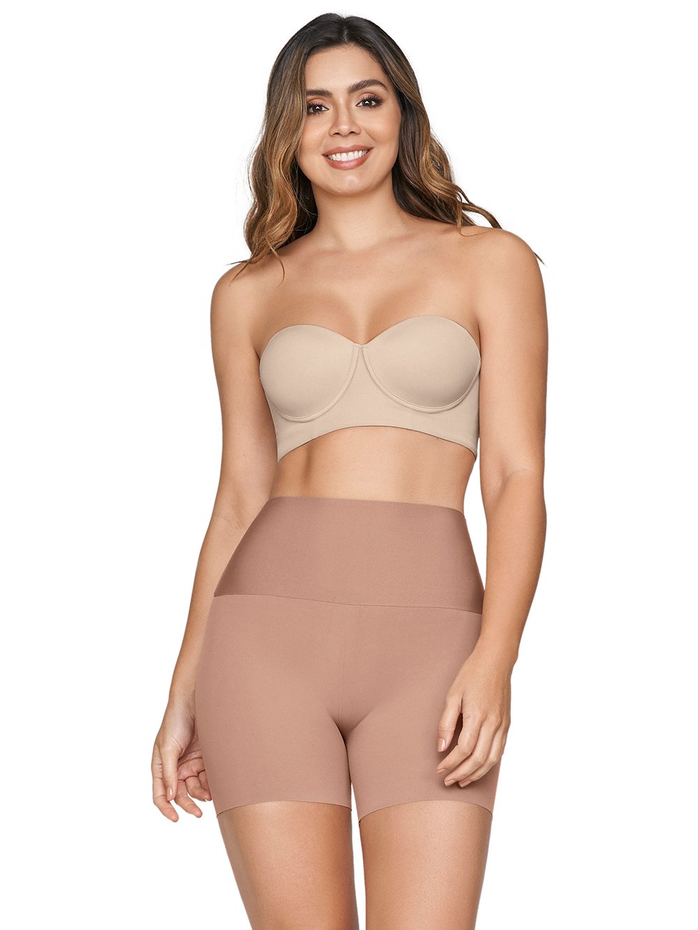 Leonisa Shapewear Natural / S Stay-in-Place Seamless Slip Short