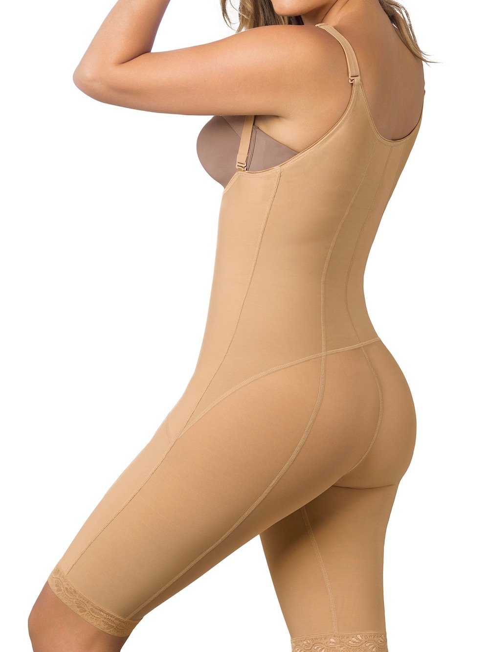 Leonisa Shapewear S / Nude Power Slimmed Mid-Thigh Full Body Shaper