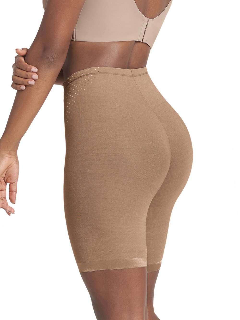 Leonisa Shapewear Brown / S Seamless Luxe Smoothing Slip Shaper Short