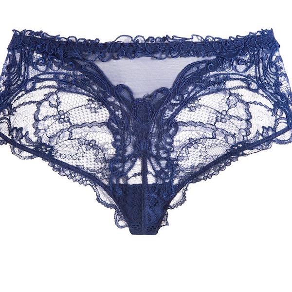 Lise Charmel BoyShorts Panties XS / Black/Violet Boyhsort With Upper Back Keyhole