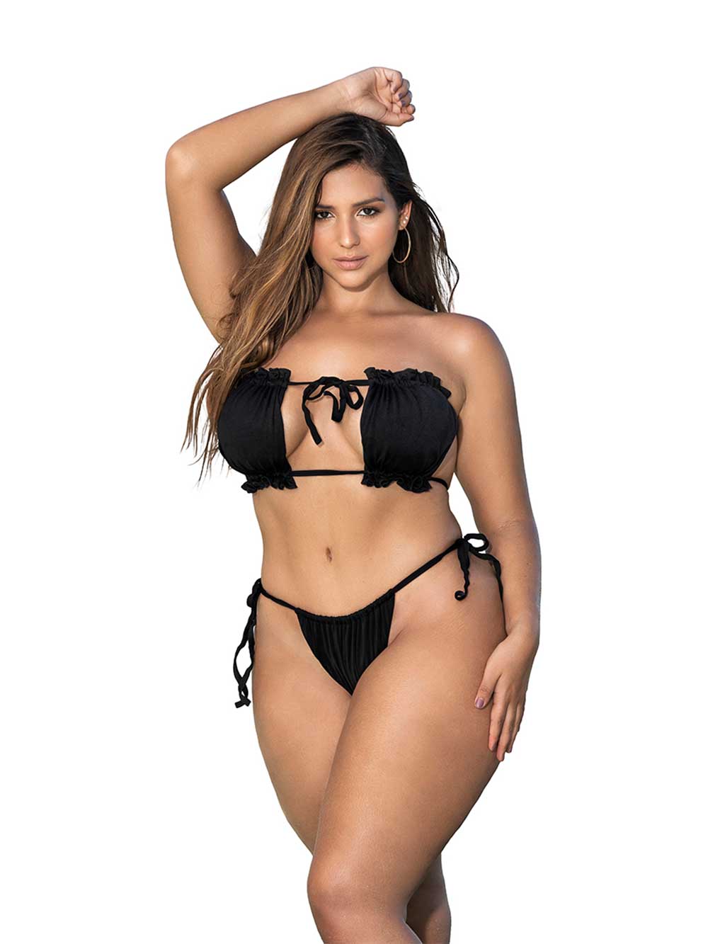 Mapale Two Piece Swimsuit 12X / Black 6603X Two Piece Swimsuit - Includes Strapless Top and Bottom