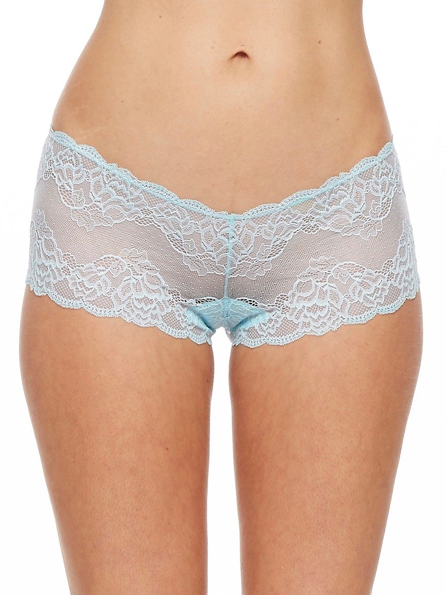 Montelle Intimates Panties S / Pearly Sea Montelle Sexy Sheer Lace Cheeky Panties
