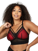 Parfait Bras 30 / C / Black Parfait Mia Dot Wire-free Padded Mesh Bralette - Black