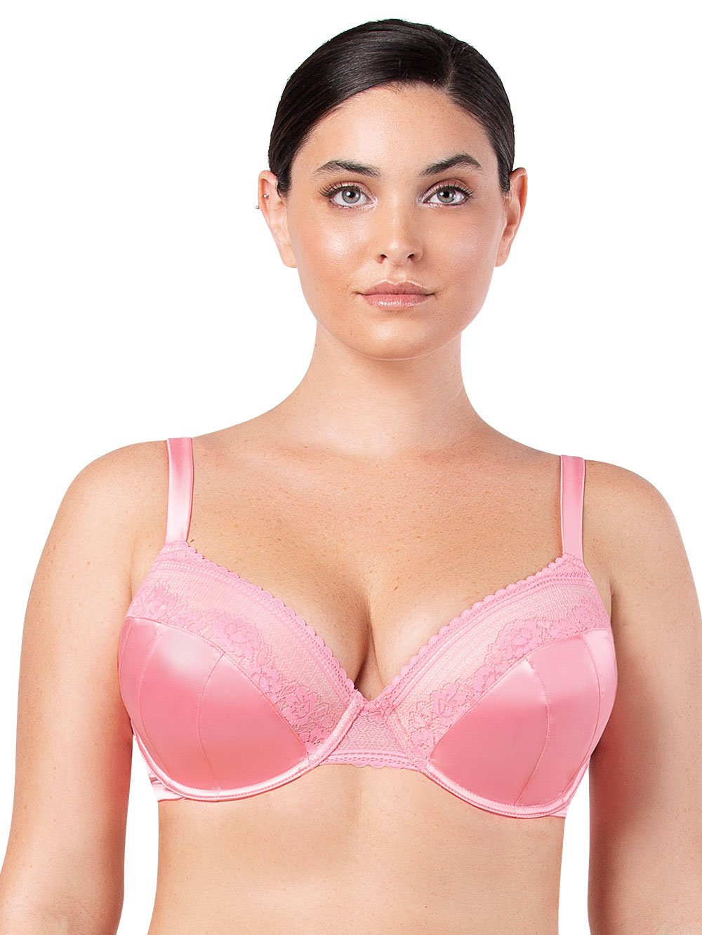 Buy Parfait Non Padded Wired Lace Bra - Rose Pink at Rs.805 online