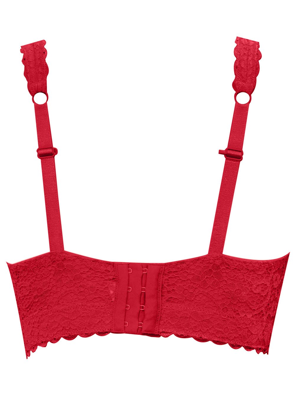 Bralette di pizzo Adriana in rosso 32 D Racing Red