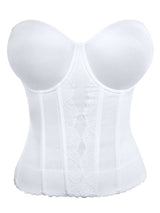 Parfait Bras Elissa Low-Back Bustier Bridal Corset- Pearl White