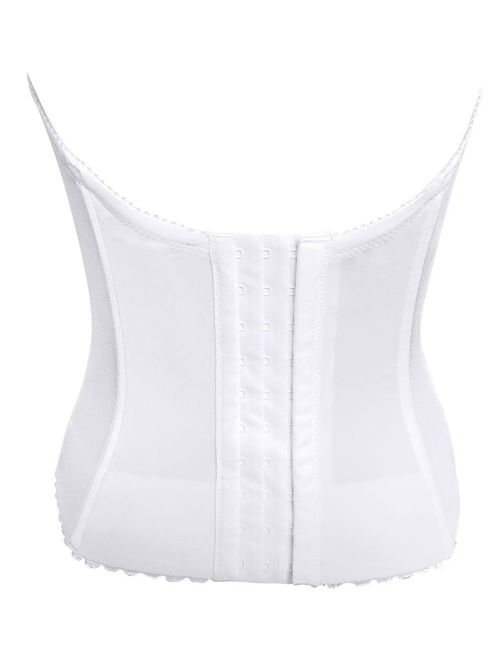 Parfait Bras Elissa Low-Back Bustier Bridal Corset- Pearl White