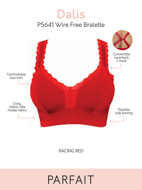 Parfait Bras Parfait Dalis Wire Free Bralette - Racing Red