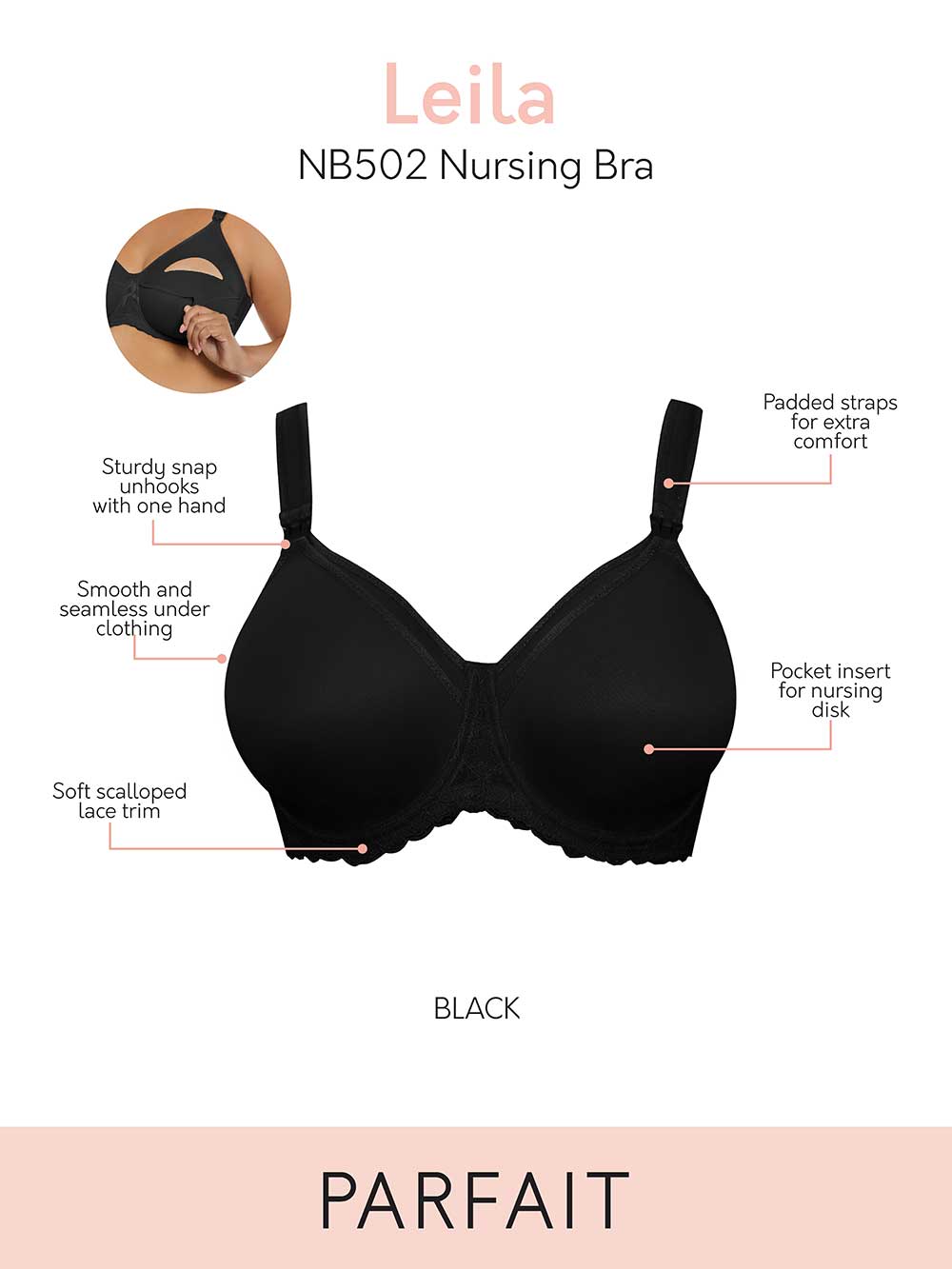 Parfait Bras Parfait Leila Nursing Bra - Black