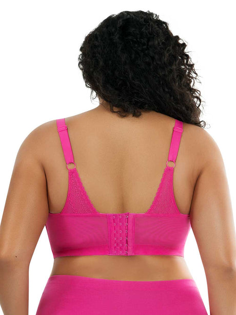 Parfait Bras Parfait Mia Dot Wire-free Padded Mesh Bralette - Bright Pink