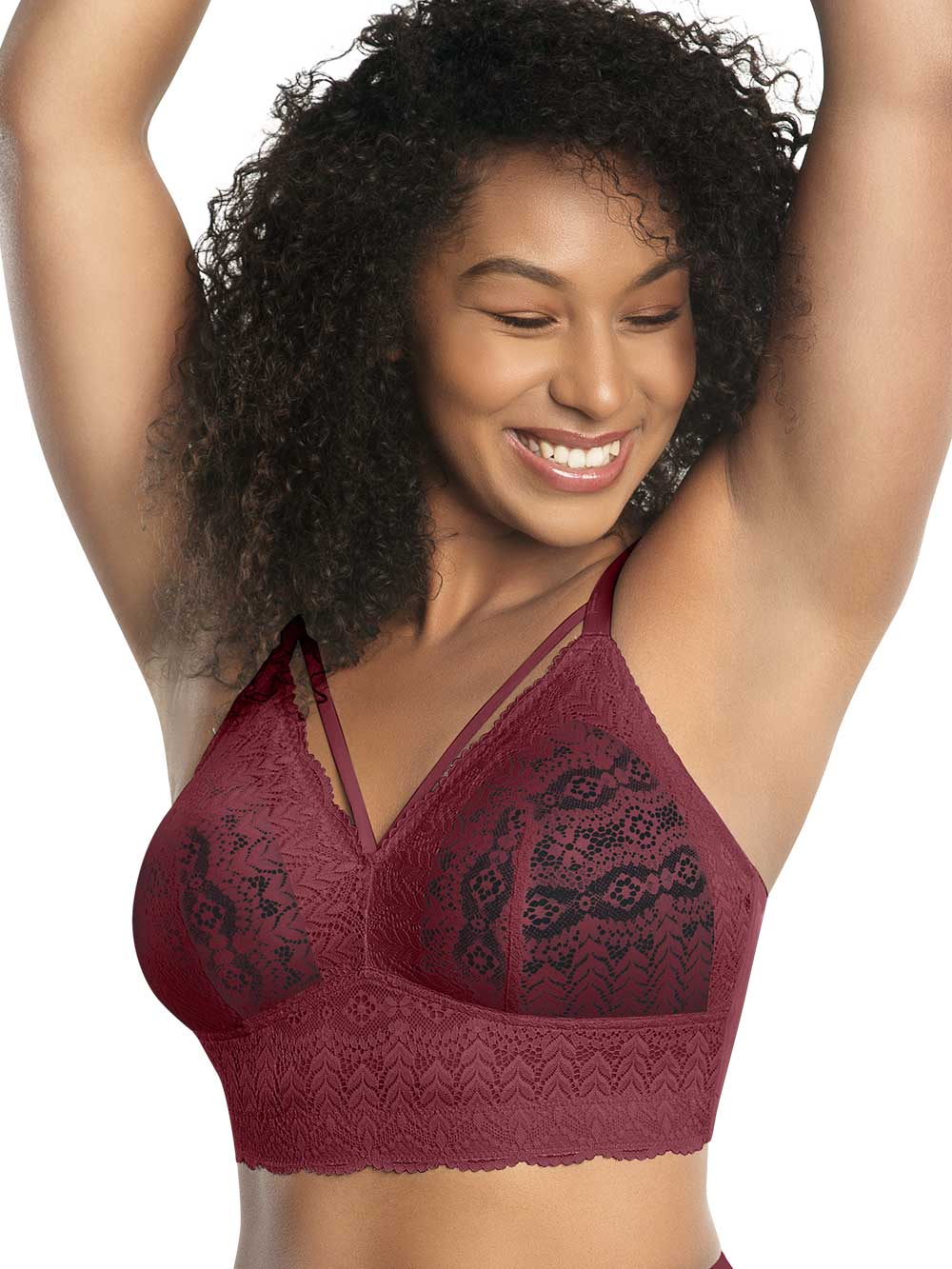 Parfait Bras Parfait Mia Lace Wire-free Padded Lace Bralette - Rio Red